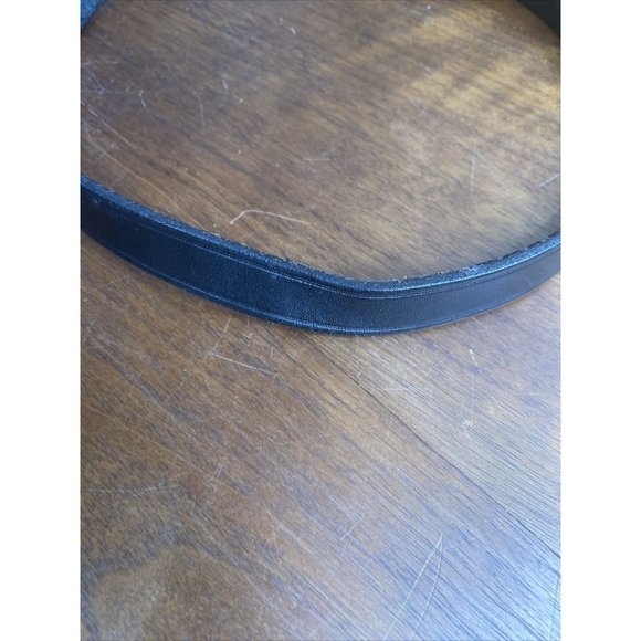 Tory English Bridle Leather Belt Black Women’s Sz 28 Style 2134 Stitched 3/4\